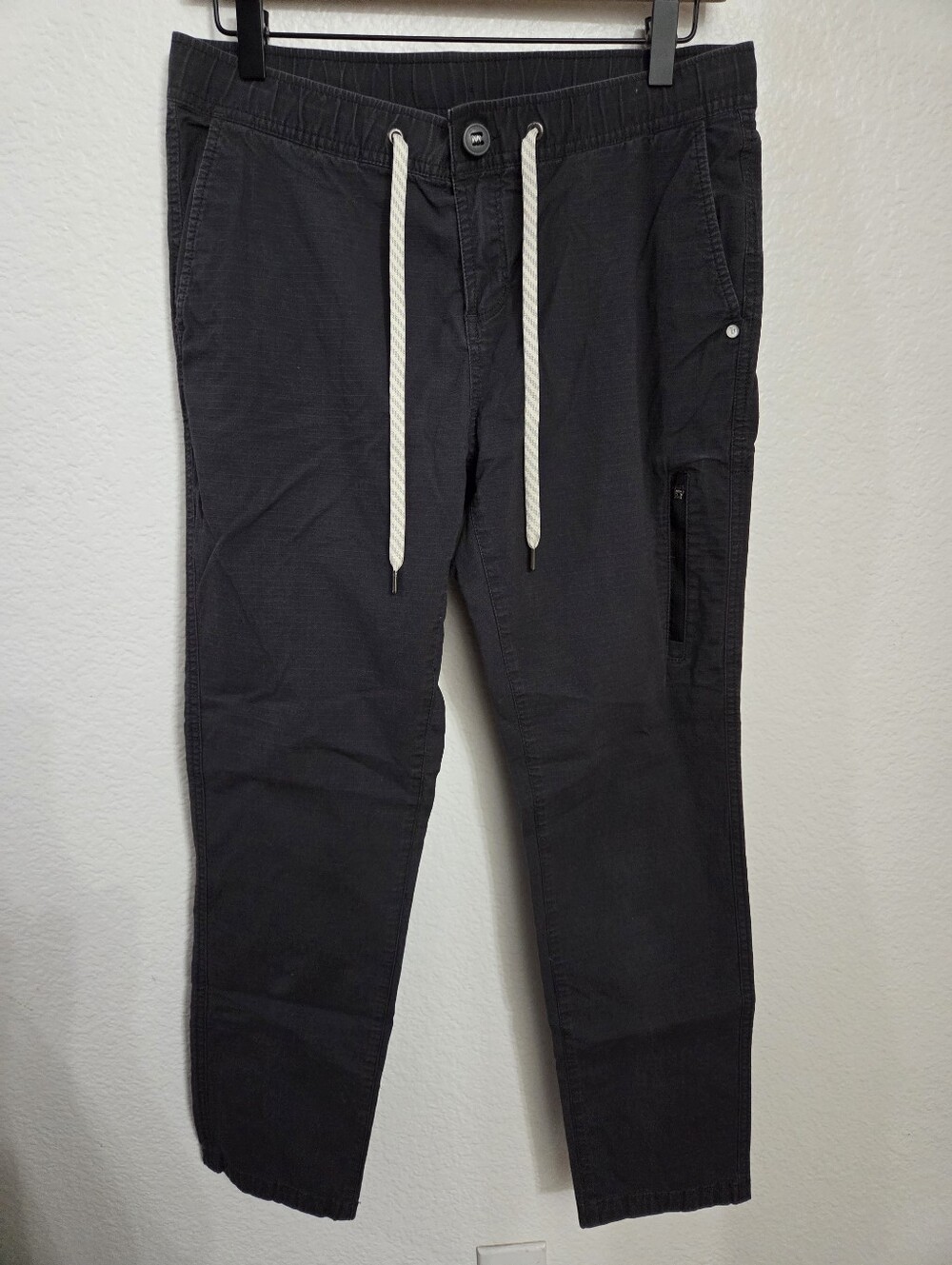 Vuori Women Ripstop Pant Size Medium Charcoal Canvas Drawstring Tapered